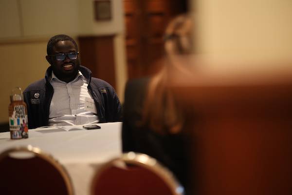 Obed Boateng enjoying conversing with other participants
